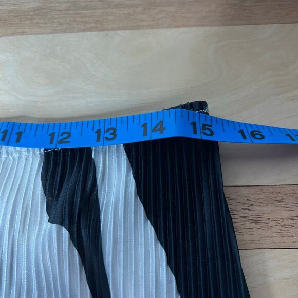 Women's Pleated Elastic Waist Maxi Long Skirt Size XL/12 Ruffle HemHigh Waist - Picture 8 of 9